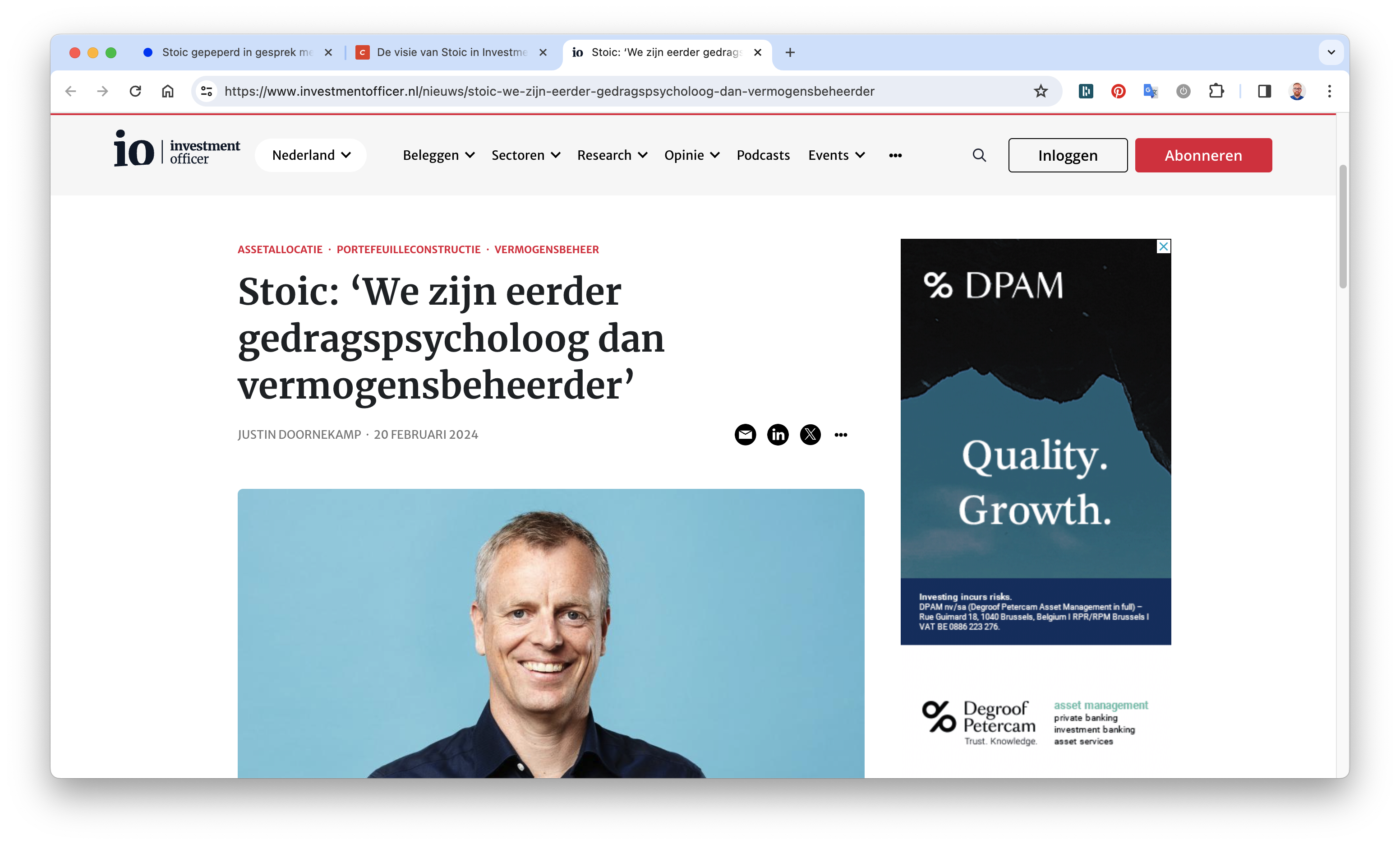 Gesprek met Stoic partner Freddy Forger op invest​men​tof​fi​cer​.nl